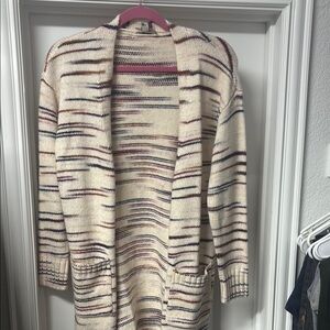 Striped Beige Women's Sweater